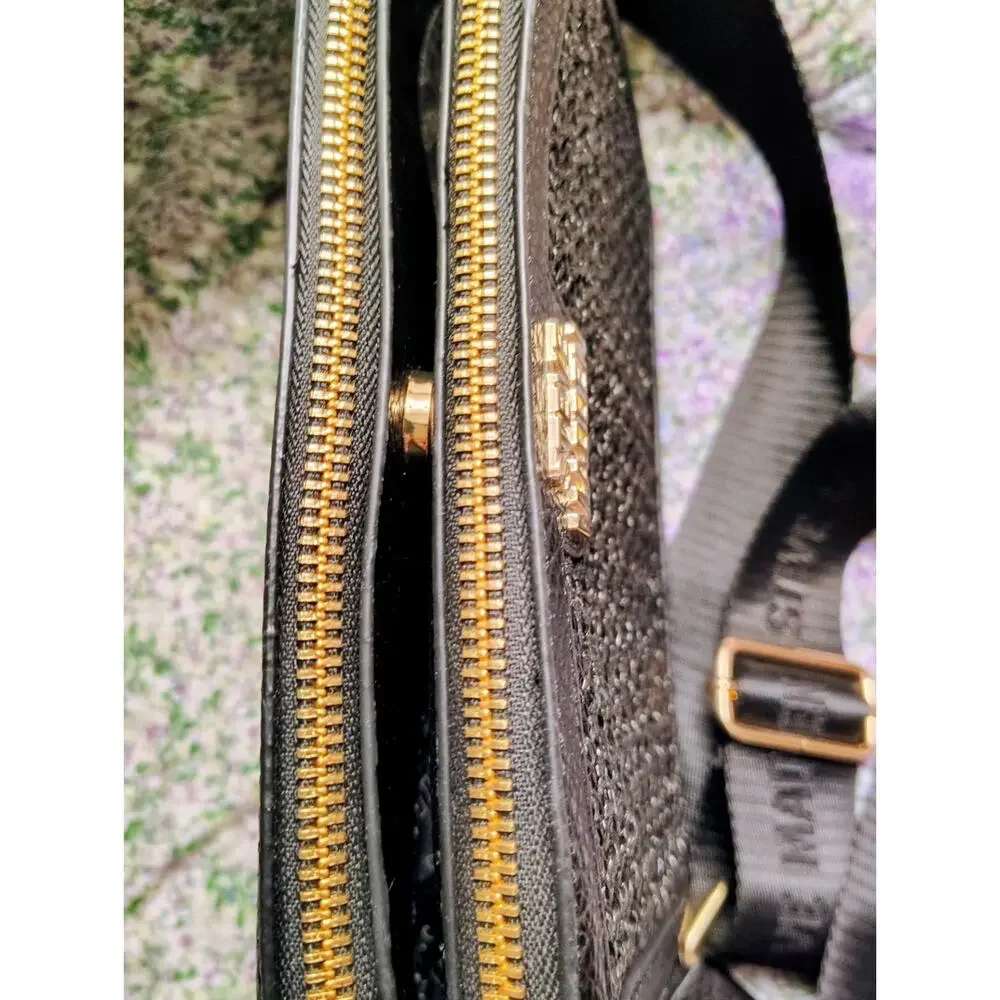 NWOT Steve Madden Woven Black Crossbody Camera Bag